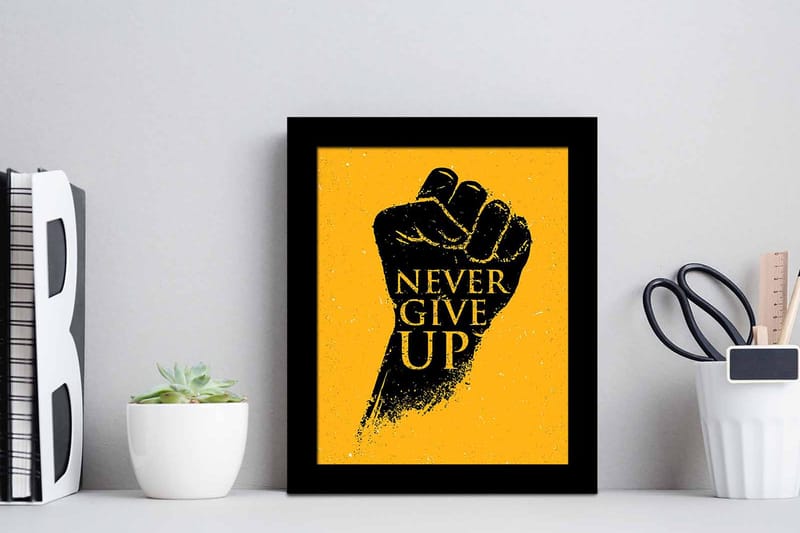 Billede Ordsprog med ramme flerfarvet - 22,3x52,8 cm - Boligtilbehør - Billeder & kunst