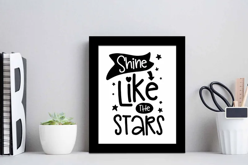 Billede Ordsprog med ramme flerfarvet - 22,3x52,8 cm - Boligtilbehør - Billeder & kunst