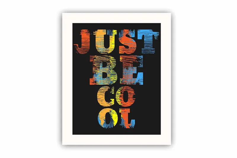 Billede Ordsprog med ramme flerfarvet, 22,3x52,8 cm