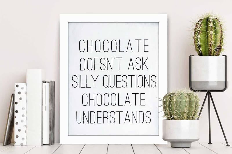 Billede Ordsprog med ramme flerfarvet - 22,3x52,8 cm - Boligtilbehør - Billeder & kunst