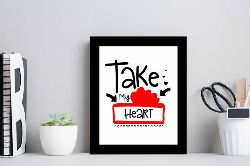 Billede Ordsprog med ramme flerfarvet - 22,3x52,8 cm - Boligtilbehør - Billeder & kunst