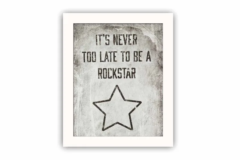 Billede Ordsprog med ramme flerfarvet, 22,3x52,8 cm