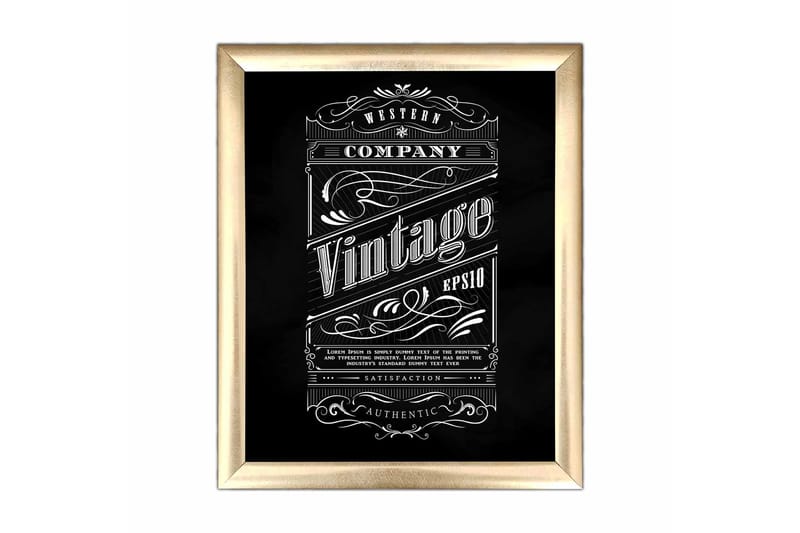 Billede Ordsprog med ramme flerfarvet, 22,3x52,8 cm