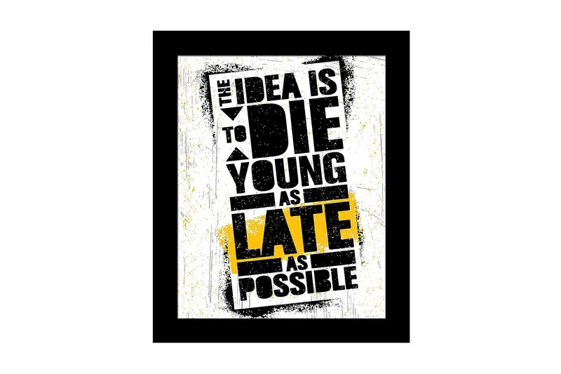 Billede Ordsprog med ramme flerfarvet, 22,3x52,8 cm