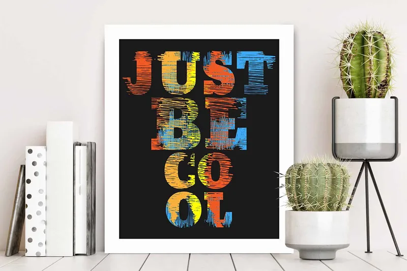 Billede Ordsprog med ramme flerfarvet - 22,3x52,8 cm - Boligtilbehør - Billeder & kunst