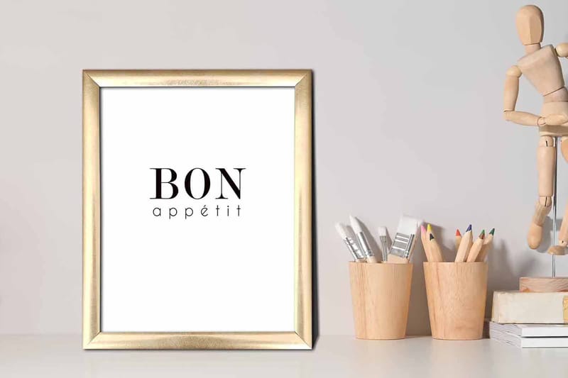 Billede Ordsprog med ramme flerfarvet - 22,3x52,8 cm - Boligtilbehør - Billeder & kunst