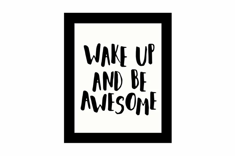 Billede Ordsprog med ramme flerfarvet, 22,3x52,8 cm