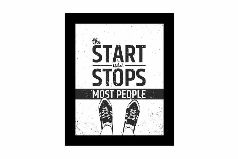 Billede Ordsprog med ramme flerfarvet, 22,3x52,8 cm