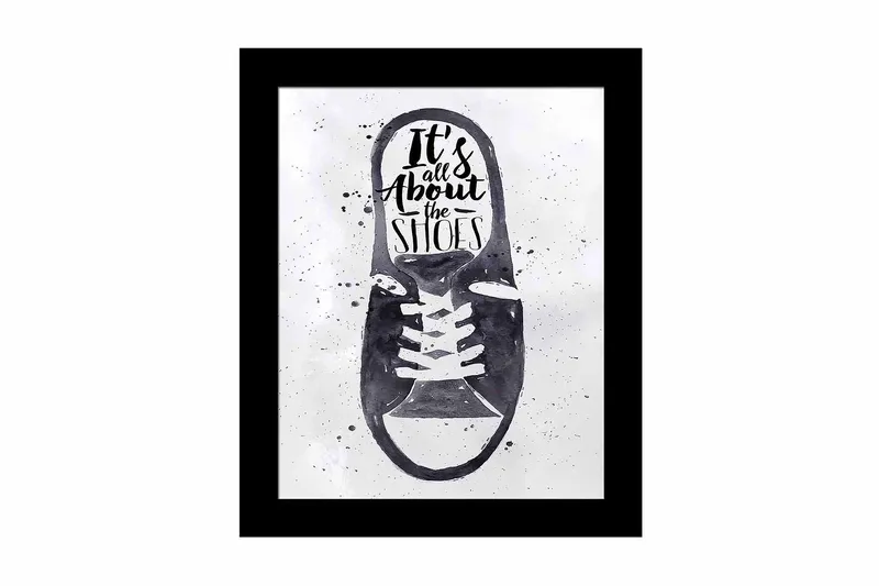 Billede Ordsprog med ramme flerfarvet, 22,3x52,8 cm