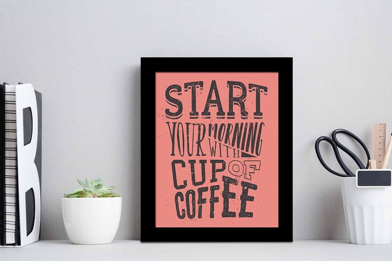 Billede Ordsprog med ramme flerfarvet - 22,3x52,8 cm - Boligtilbehør - Billeder & kunst