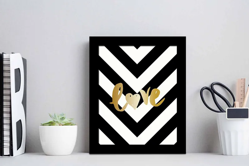 Billede Ordsprog med ramme flerfarvet - 22,3x52,8 cm - Boligtilbehør - Billeder & kunst