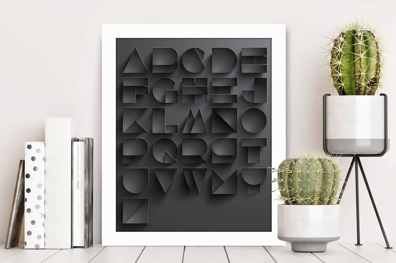 Billede Ordsprog med ramme flerfarvet - 22,3x52,8 cm - Boligtilbehør - Billeder & kunst