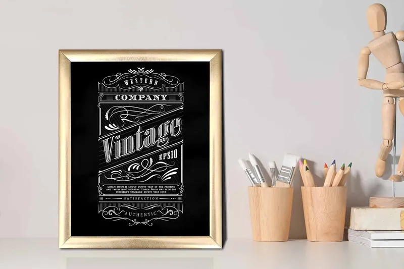 Billede Ordsprog med ramme flerfarvet - 22,3x52,8 cm - Boligtilbehør - Billeder & kunst