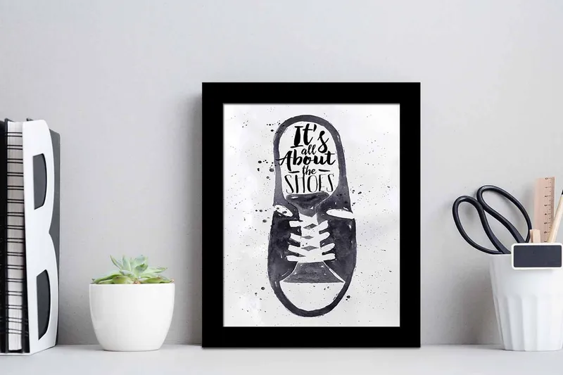 Billede Ordsprog med ramme flerfarvet - 22,3x52,8 cm - Boligtilbehør - Billeder & kunst