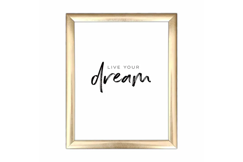 Billede Ordsprog med ramme flerfarvet, 22,3x52,8 cm