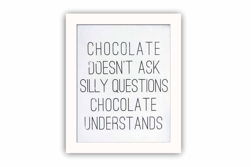 Billede Ordsprog med ramme flerfarvet, 22,3x52,8 cm