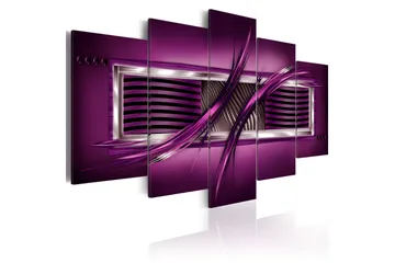 Billede Rhythm Of Purple 200x100 - Artgeist sp. z o. o. - Boligtilbehør - Billeder & kunst - Billeder på lærred