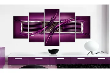 Billede Rhythm Of Purple 200x100 - Artgeist sp. z o. o. - Boligtilbehør - Billeder & kunst - Billeder på lærred