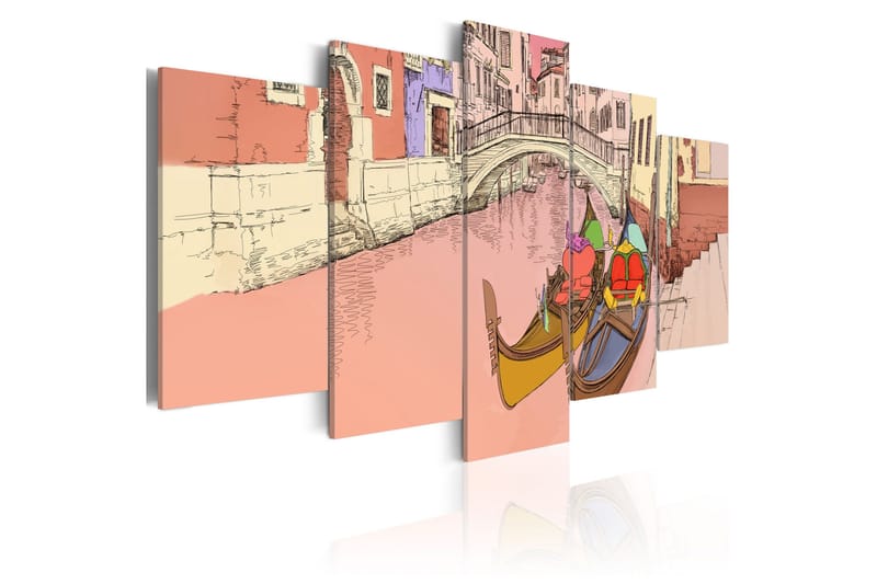 Billede Romantic Gondolas 5 Pieces 100x50, Artgeist sp. z o. o.