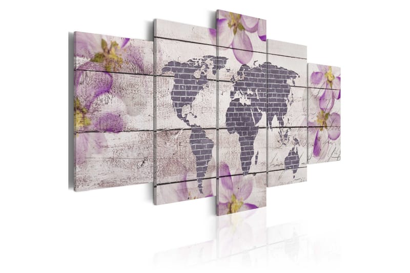 Billede Romantic World Map 200x100, Artgeist sp. z o. o.
