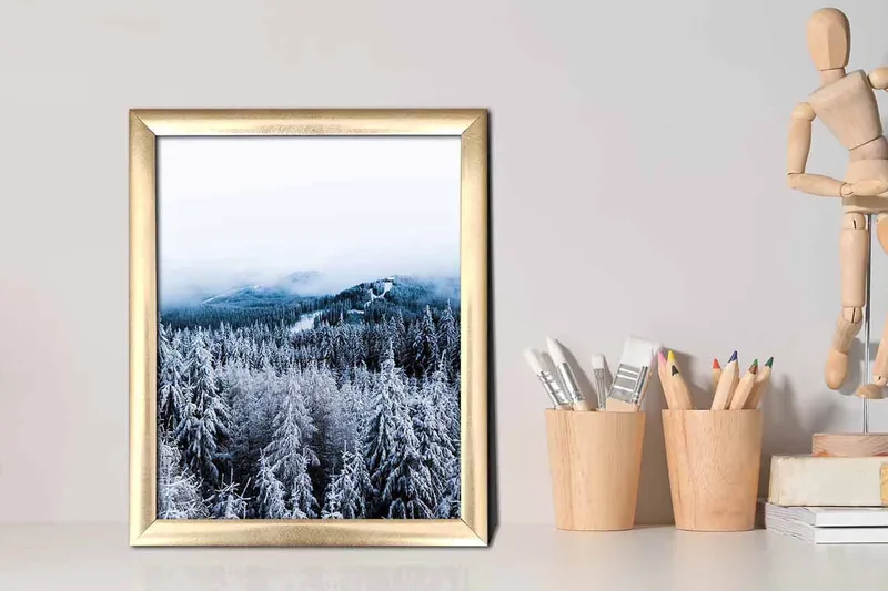 Billede Scenic med ramme flerfarvet - 22,3x52,8 cm - Boligtilbehør - Billeder & kunst