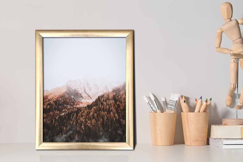 Billede Scenic med ramme flerfarvet - 22,3x52,8 cm - Boligtilbehør - Billeder & kunst