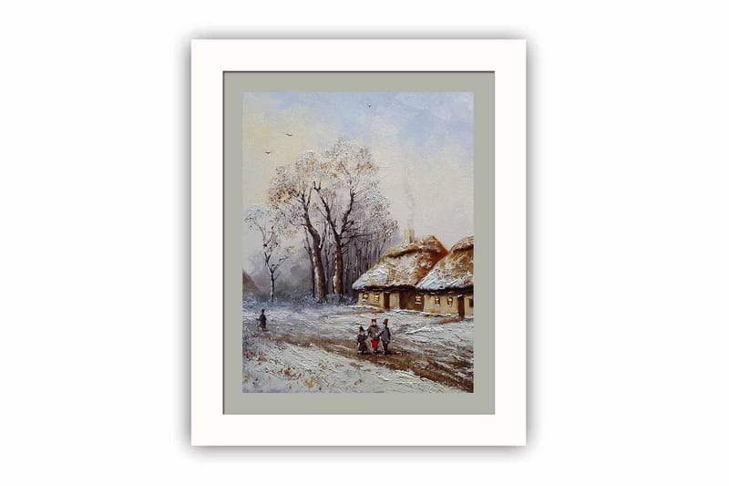 Billede Scenic med ramme flerfarvet, 22,3x52,8 cm