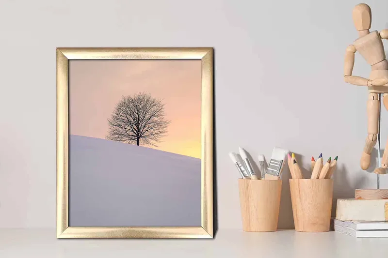 Billede Scenic med ramme flerfarvet - 22,3x52,8 cm - Boligtilbehør - Billeder & kunst