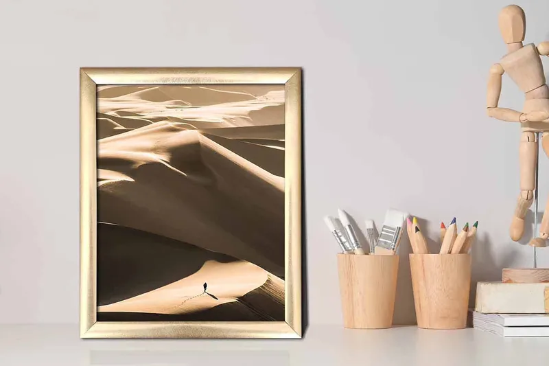 Billede Scenic med ramme flerfarvet - 22,3x52,8 cm - Boligtilbehør - Billeder & kunst