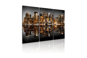 Billede Sea Of Lights Nyc 120x80 - Artgeist sp. z o. o. - Boligtilbehør - Billeder & kunst - Billeder på lærred