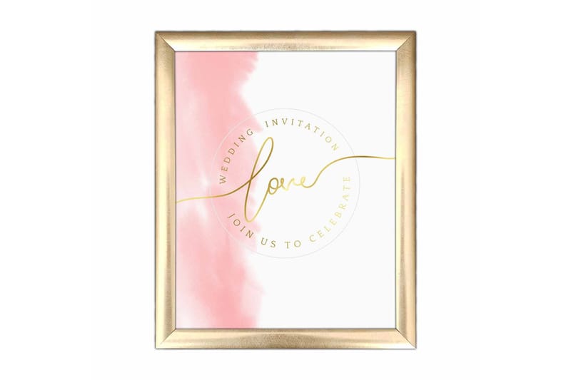 Billede Skilt med ramme flerfarvet, 22,3x52,8 cm