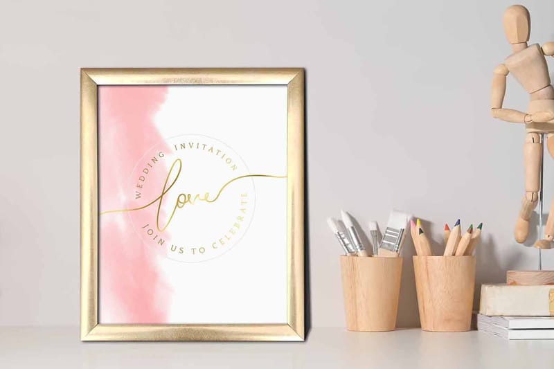 Billede Skilt med ramme flerfarvet - 22,3x52,8 cm - Boligtilbehør - Billeder & kunst