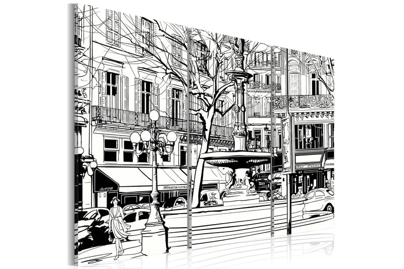 Billede Skitse Over Parisiskt Torg 120x80, Artgeist sp. z o. o.