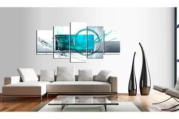 Billede Turquoise Expression 200x100 - Artgeist sp. z o. o. - Boligtilbehør - Billeder & kunst - Billeder på lærred