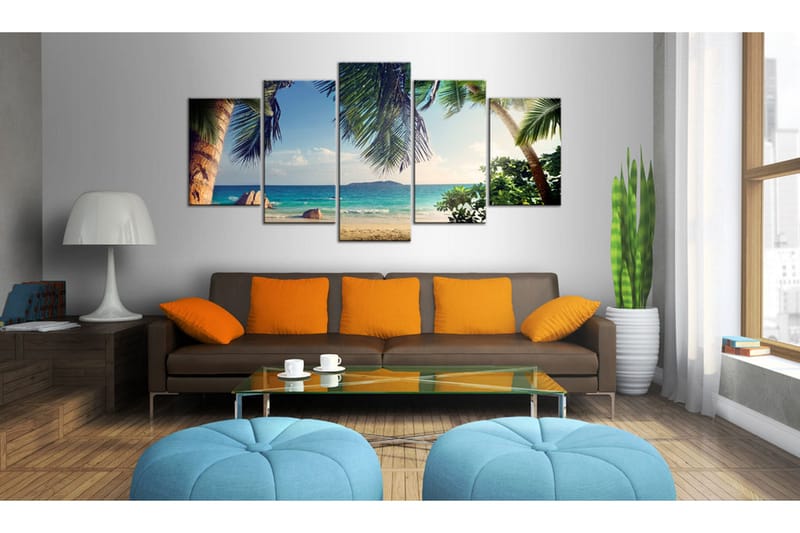Billede Under Palm Trees 100x50 - Artgeist sp. z o. o. - Boligtilbehør - Billeder & kunst - Billeder på lærred