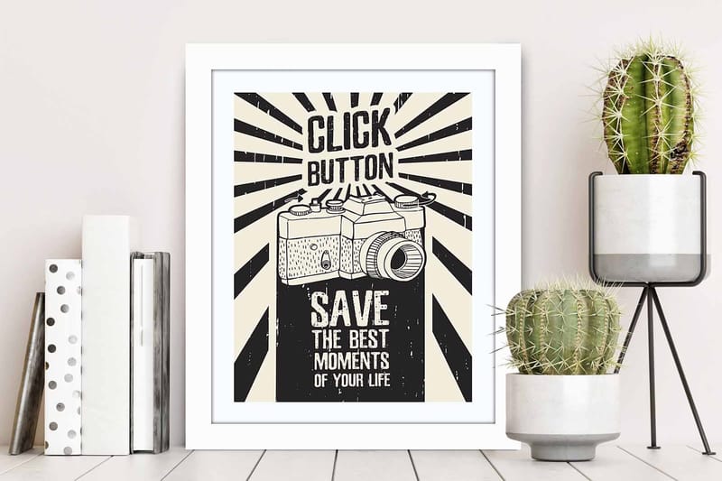 Billede Underholdning med ramme flerfarvet - 22,3x52,8 cm - Boligtilbehør - Billeder & kunst