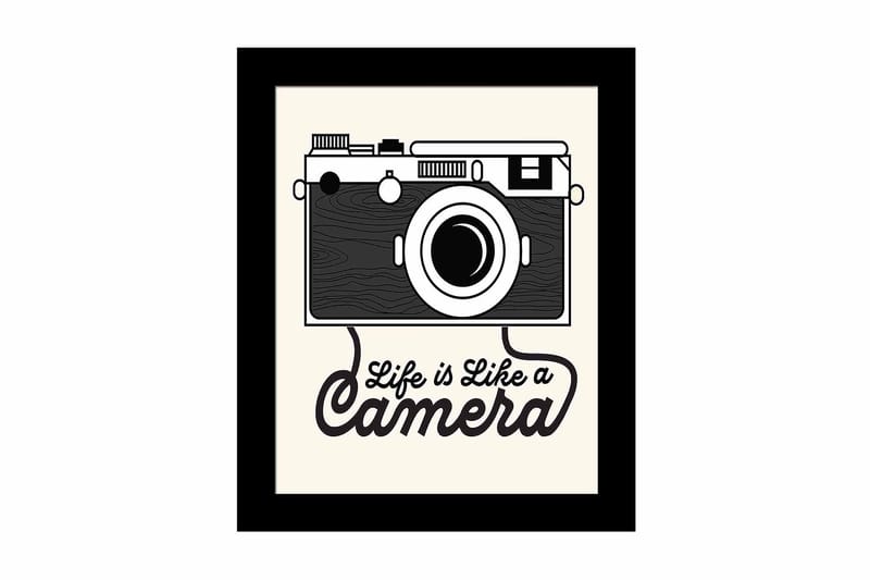 Billede Underholdning med ramme flerfarvet - 22,3x52,8 cm - Boligtilbehør - Billeder & kunst