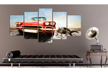 Billede Vintage Red Dream 200x100 - Artgeist sp. z o. o. - Boligtilbehør - Billeder & kunst - Billeder på lærred