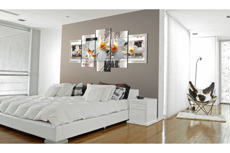 Billede White Discretion 200x100 - Artgeist sp. z o. o. - Boligtilbehør - Billeder & kunst - Billeder på lærred