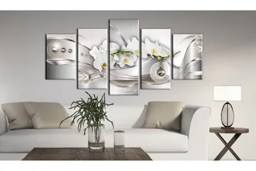 Billede Pearl Dance Of Orchids 200x100 - Artgeist sp. z o. o. - Boligtilbehør - Billeder & kunst - Billeder på lærred
