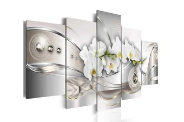 Billede Pearl Dance Of Orchids 200x100 - Artgeist sp. z o. o. - Boligtilbehør - Billeder & kunst - Billeder på lærred