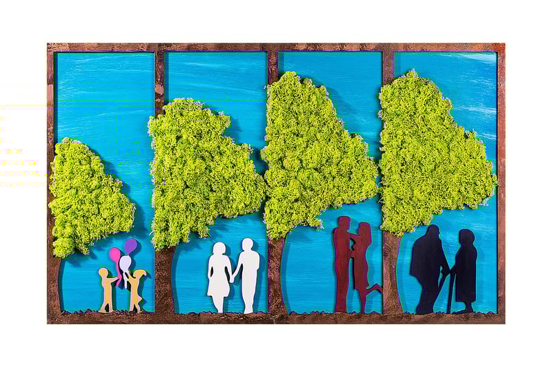 Age Together Canvasbillede - Flerfarvet - Boligtilbehør - Billeder & kunst - Billeder på lærred