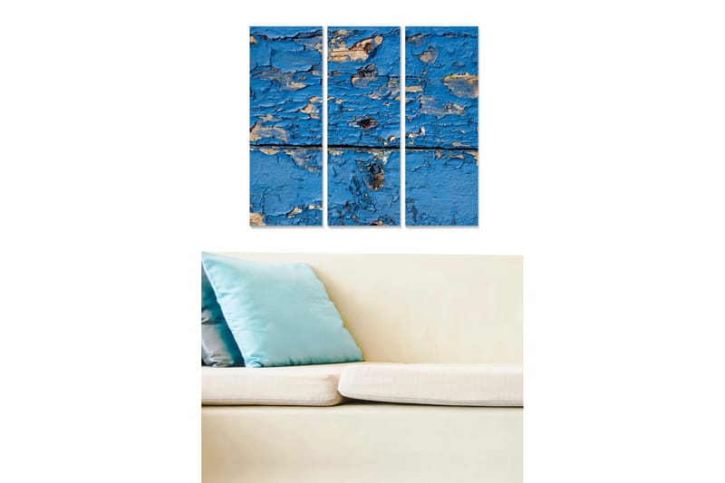 Billede 3 stk Flerfarvet - 22x05 cm - Boligtilbehør - Billeder & kunst - Billeder på lærred