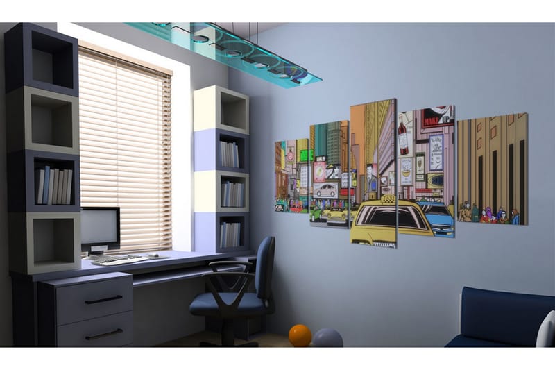 Billede A Drawing Of A City 100x50 - Artgeist sp. z o. o. - Boligtilbehør - Billeder & kunst - Billeder på lærred