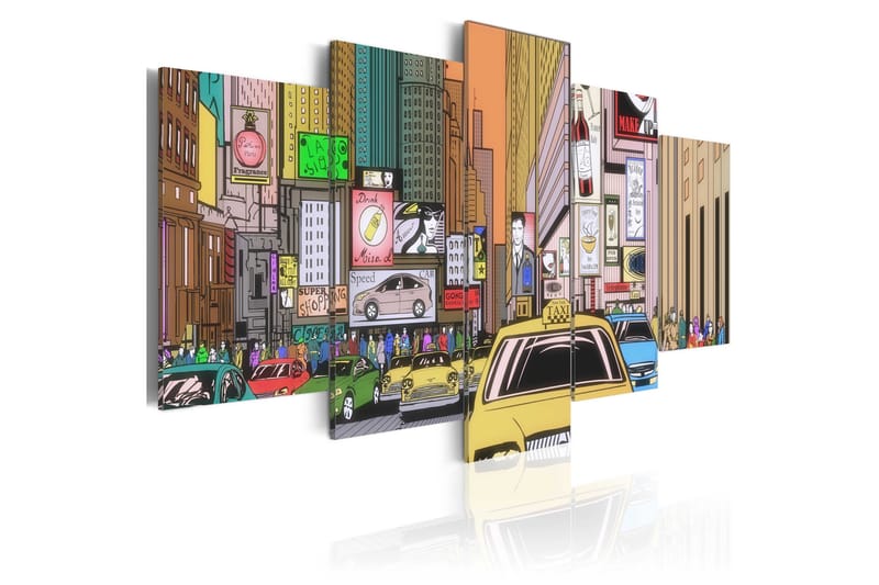 Billede A Drawing Of A City 100x50, Artgeist sp. z o. o.