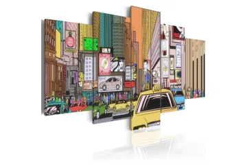 Billede A Drawing Of A City 200x100 - Artgeist sp. z o. o. - Boligtilbehør - Billeder & kunst - Billeder på lærred