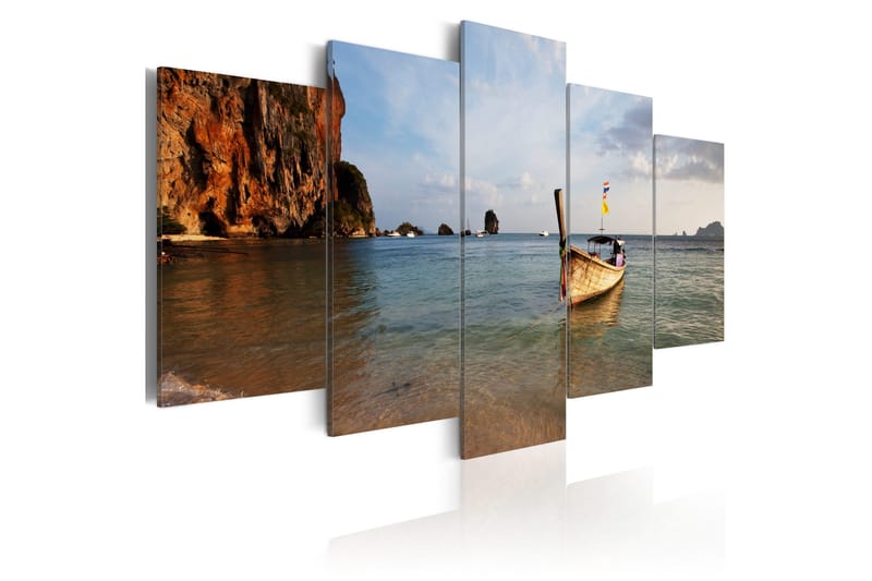 Billede A Fishing Boat By The Sea 200x100, Artgeist sp. z o. o.