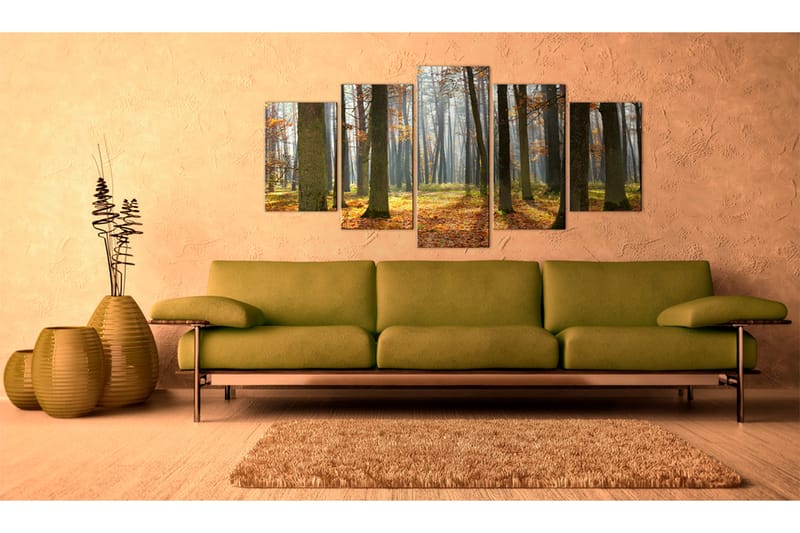 Billede A Nice Forest Landscape 200x100 - Artgeist sp. z o. o. - Boligtilbehør - Billeder & kunst - Billeder på lærred