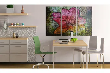 Billede A Rainbow-Hued Abstract Flower 120x80 - Artgeist sp. z o. o. - Boligtilbehør - Billeder & kunst - Billeder på lærred