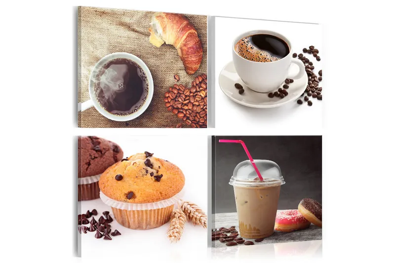 Billede A Sweet Breakfast 40x40 - Artgeist sp. z o. o. - Boligtilbehør - Billeder & kunst - Billeder på lærred